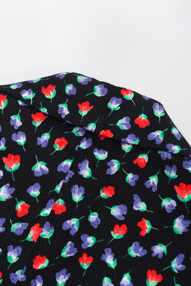 Recess Los Angeles Vintage Yves Saint Laurent Floral Black Skirt Suit Set