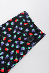 Recess Los Angeles Vintage Yves Saint Laurent Floral Black Skirt Suit Set