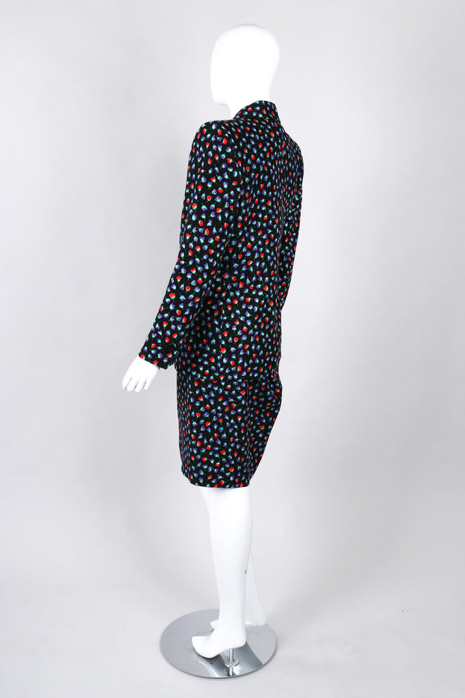 Recess Los Angeles Vintage Yves Saint Laurent Floral Black Skirt Suit Set