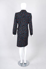 Recess Los Angeles Vintage Yves Saint Laurent Floral Black Skirt Suit Set