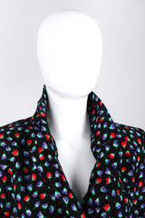 Recess Los Angeles Vintage Yves Saint Laurent Floral Black Skirt Suit Set