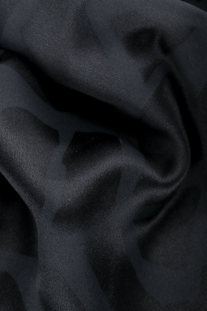 Vintage Yves Saint Laurent YSL Rive Gauche Oversized Noir Silk Scarf full at Recess Los Angeles