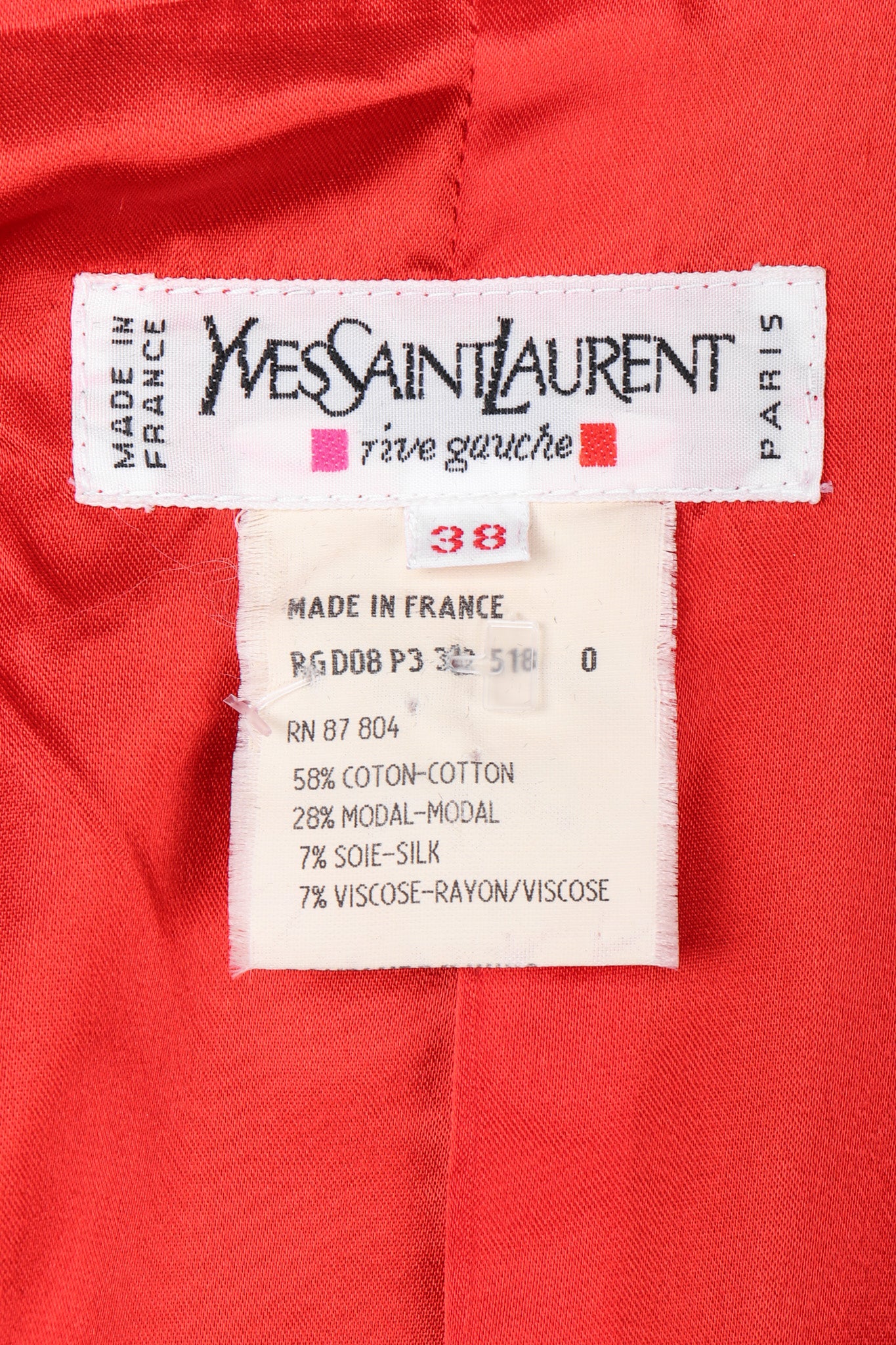 Recess Los Angeles Vintage YSL Yves Saint Laurent Velvet Cropped Swing Jacket