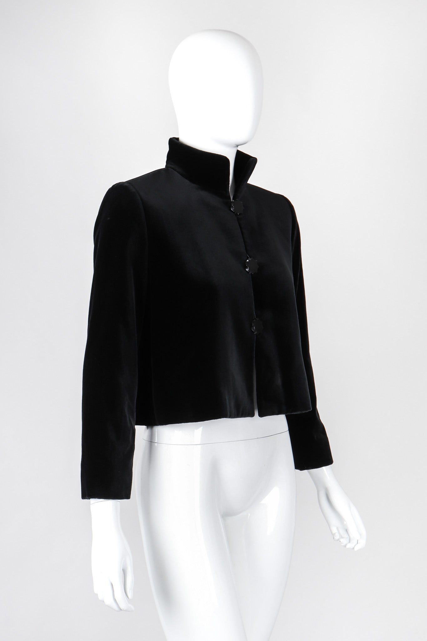 Recess Los Angeles Vintage YSL Yves Saint Laurent Velvet Cropped Swing Jacket
