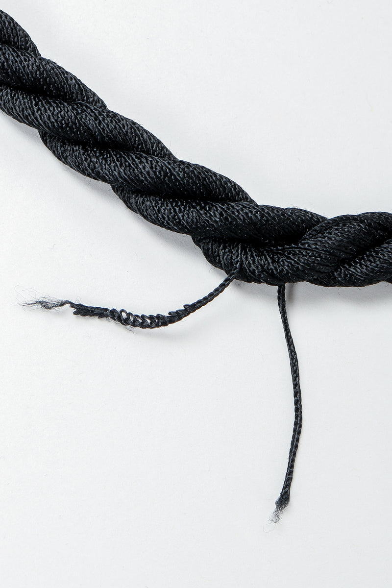 Vintage Yves Saint Laurent YSL Black Rope Tie broken threads