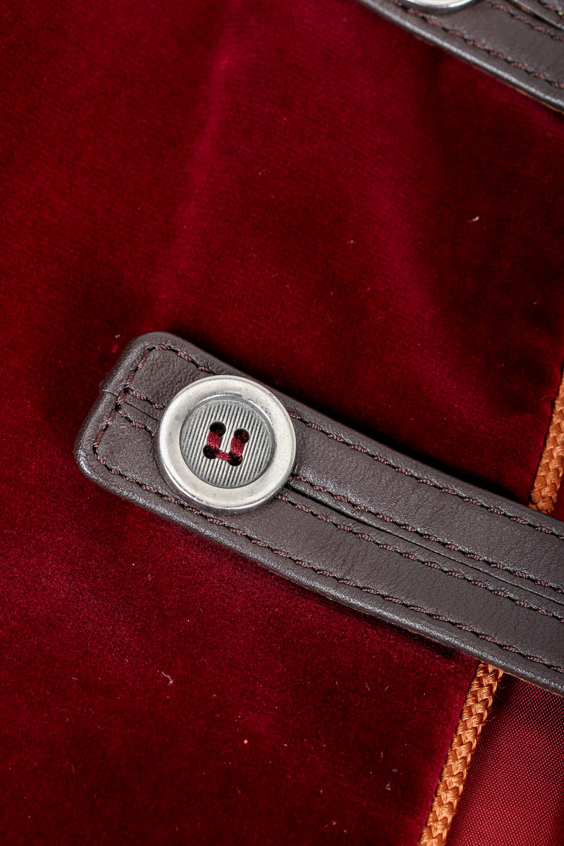 Vintage Yves Saint Laurent YSL Velvet Military Jacket button detail at Recess