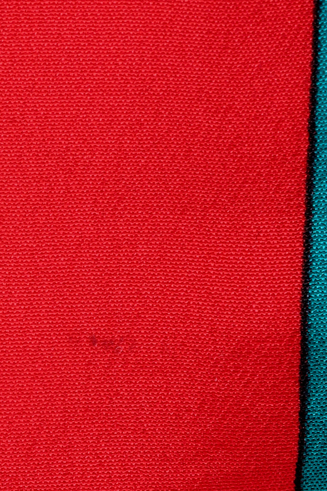Recess Vintage Yves Saint Laurent YSL Red Arabesque Border Gauze Scarf Stains