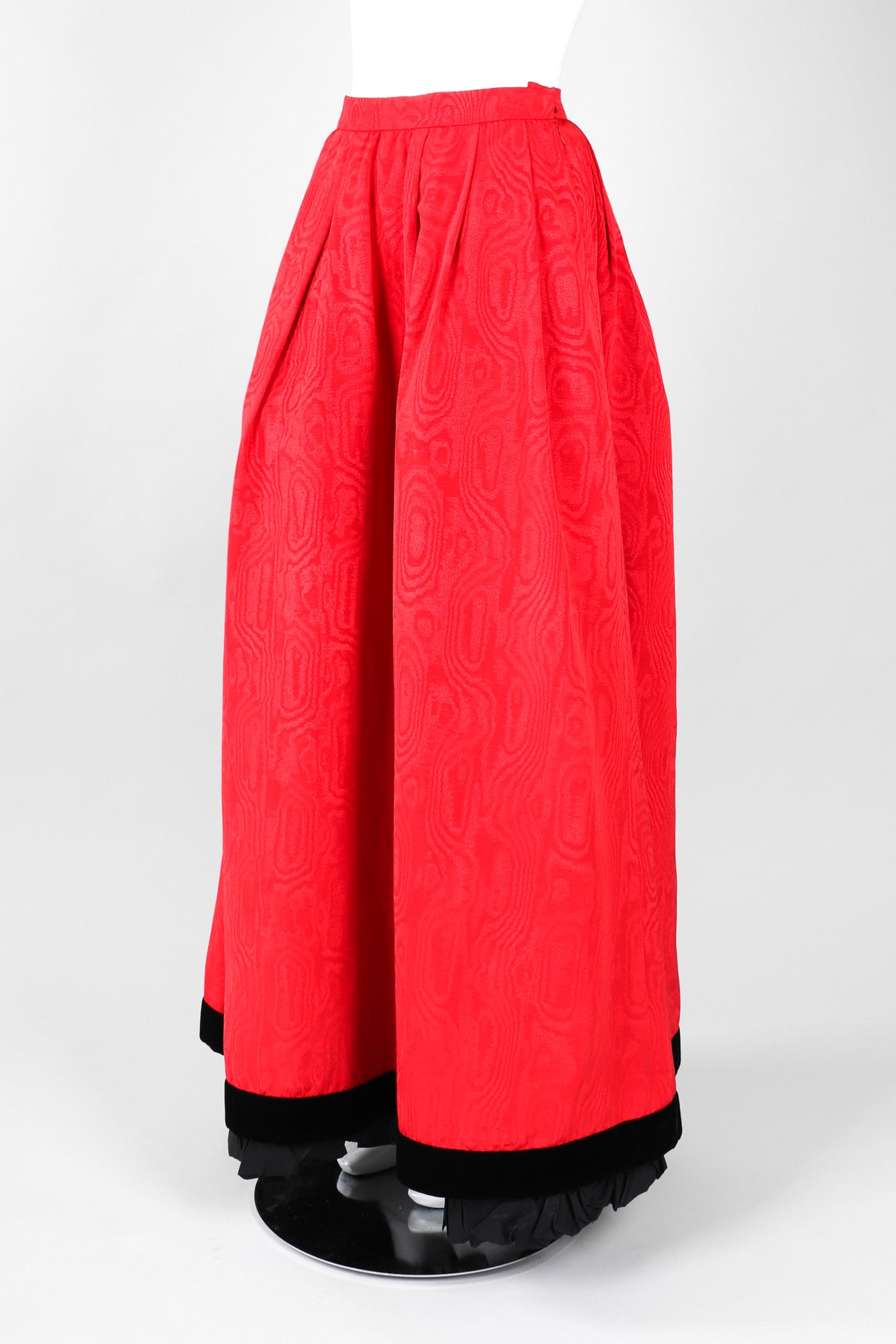Recess Los Angeles Vintage Yves Saint Laurent YSL Silk Moiré Ball Hoop Skirt