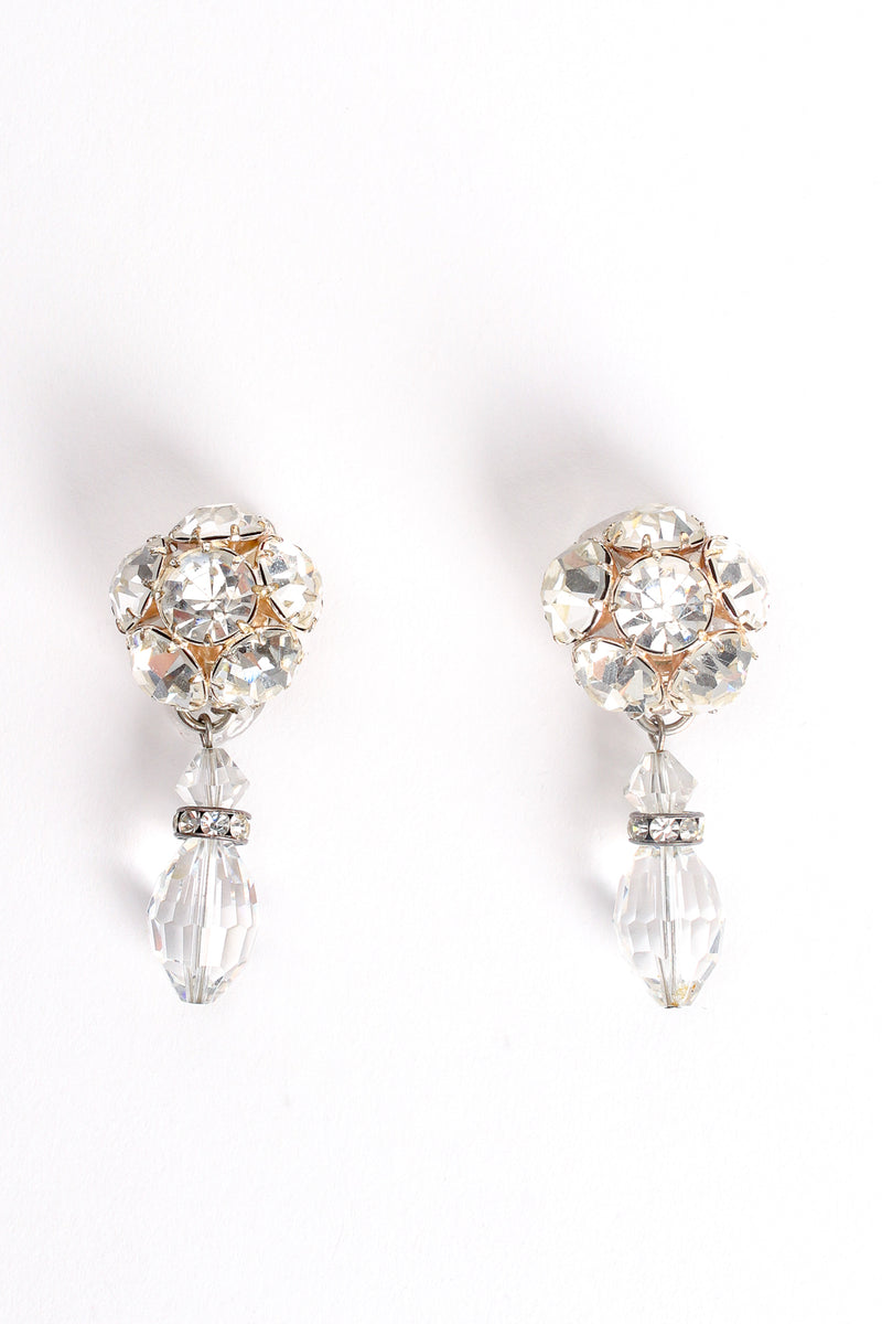 Vintage Crystal Cluster Drop Earrings at Recess Los Angeles