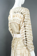 Vintage Zandra Rhodes Geometric Beaded Dress mannequin sleeve detail @ Recess LA