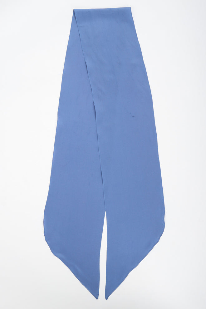 Recess Los Angeles Vintage Rare Zandra Rhodes Sky Blue Pinwheel Painted Chiffon Tassel Dress