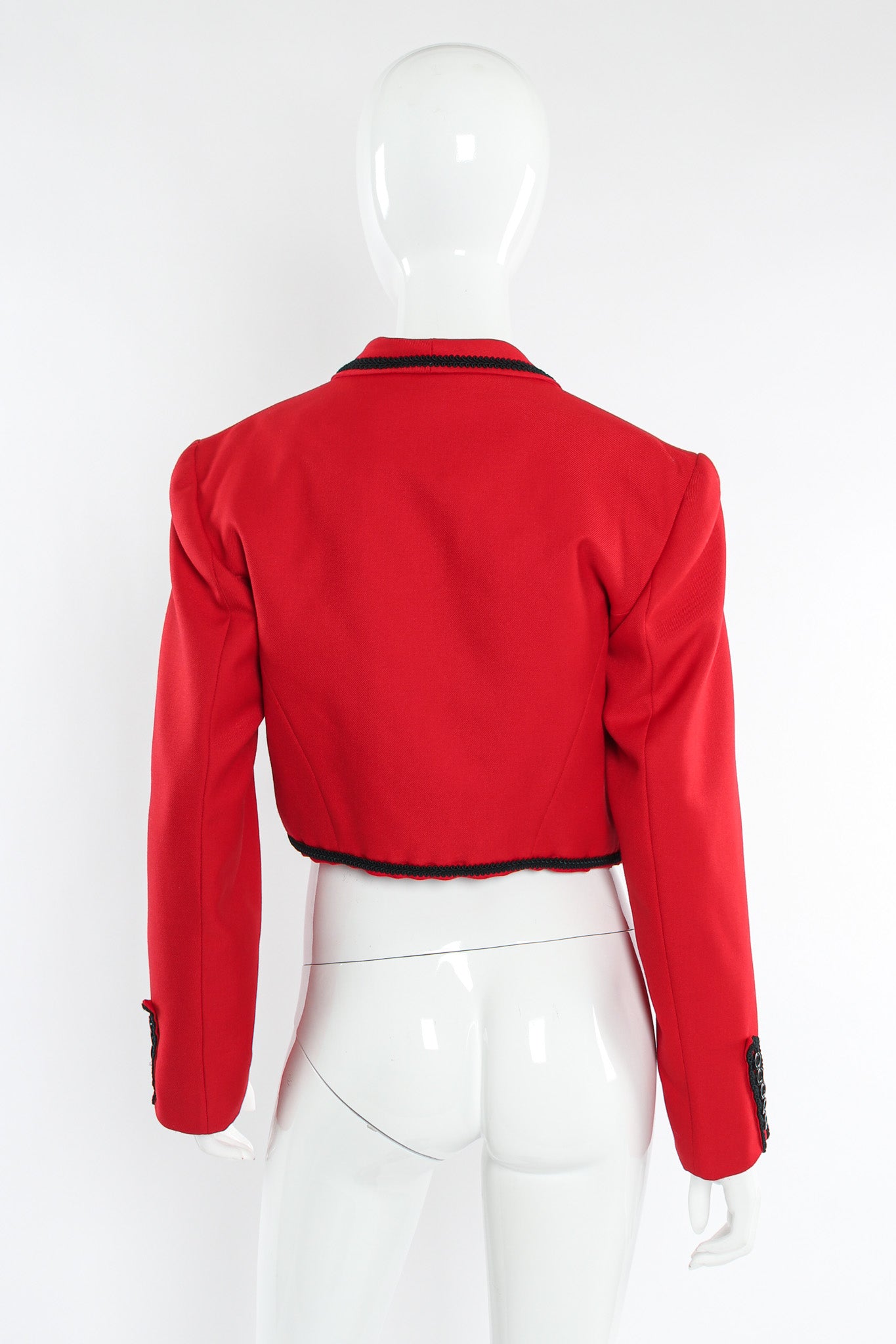 Vintage Zomar Artesania Flamenco Jacket & Skirt Wool Set mannequin back jacket @ Recess LA