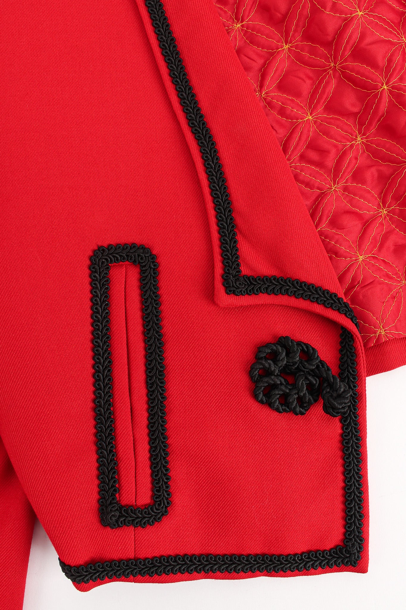 Vintage Zomar Artesania Flamenco Jacket & Skirt Wool Set soutache pocket/button close @ Recess LA