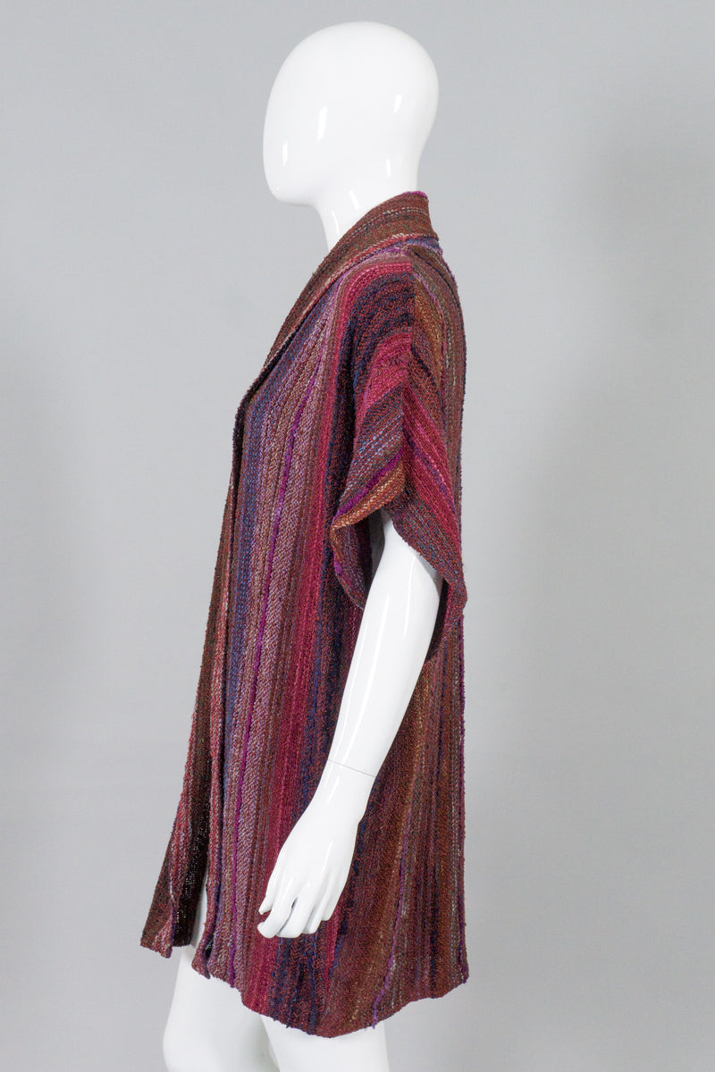 Zonda Nellis Striped Woven Kimono Sweater Vest