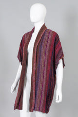 Zonda Nellis Striped Woven Kimono Sweater Vest