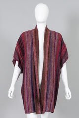 Zonda Nellis Striped Woven Kimono Sweater Vest