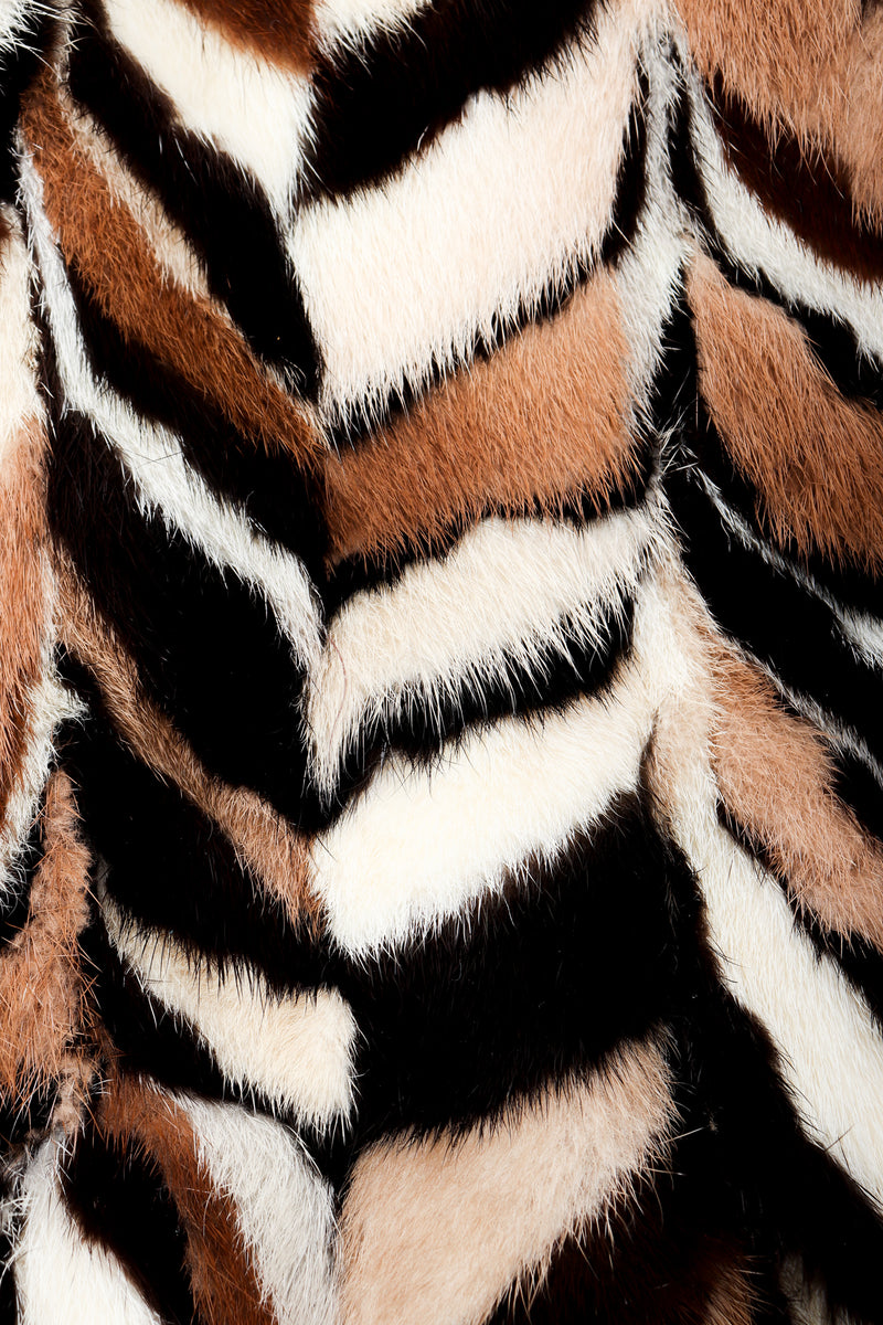 Vintage Zoo Furs Chevron Mink Fur detail