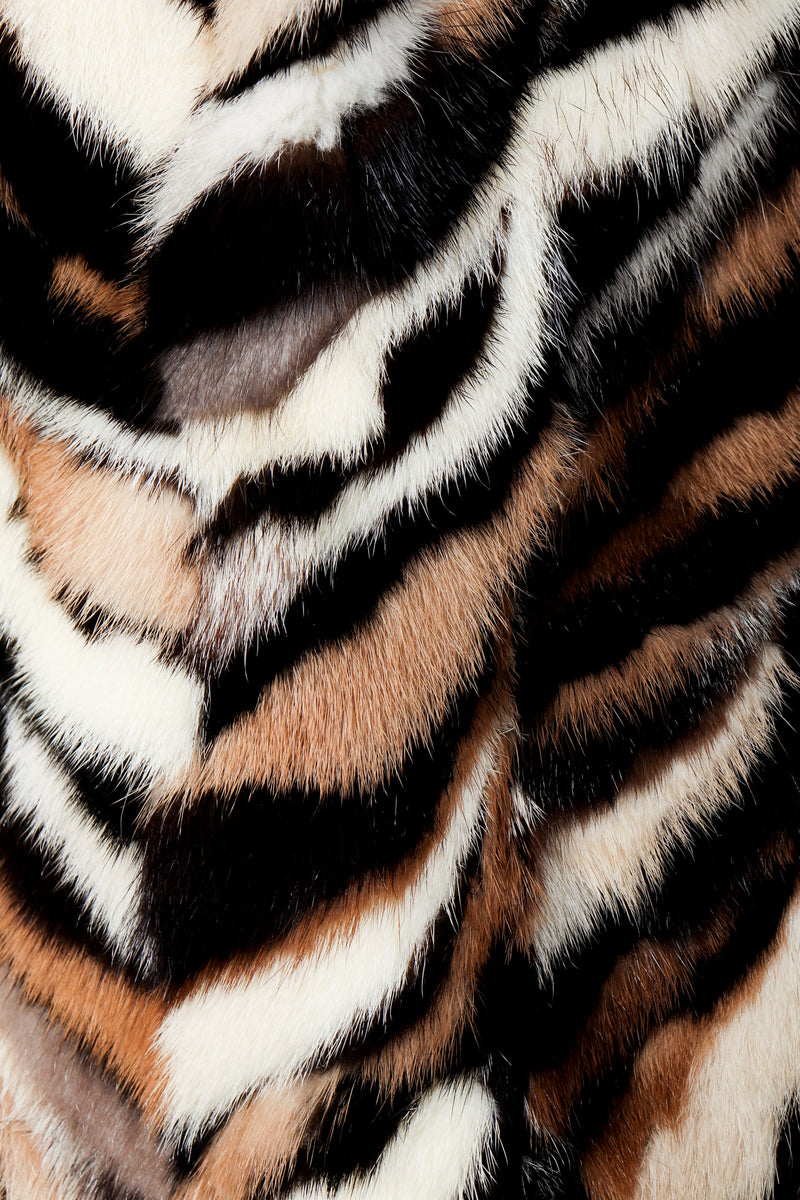Vintage Zoo Furs Chevron Mink Fur detail