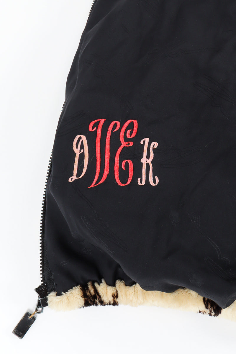 Vintage Zuki Sheared Beaver Butterfly Jacket embroidered initials @ Recess LA