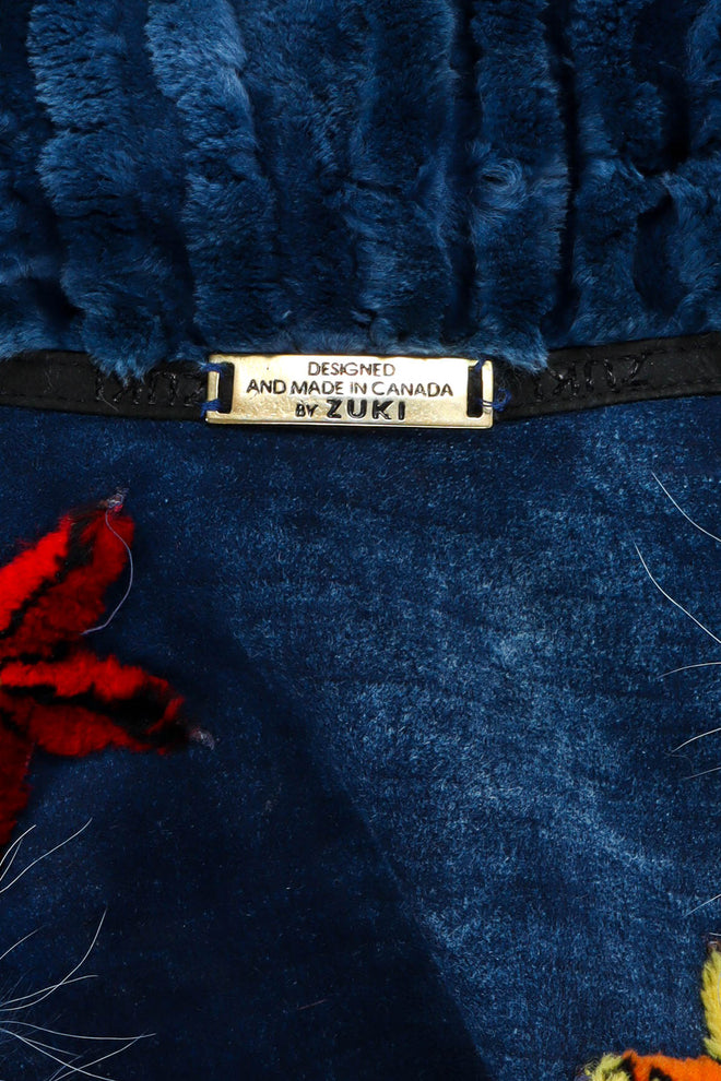 Vintage Zuki Stars Reversible Leather Fur Coat zuki tag @ Recess LA