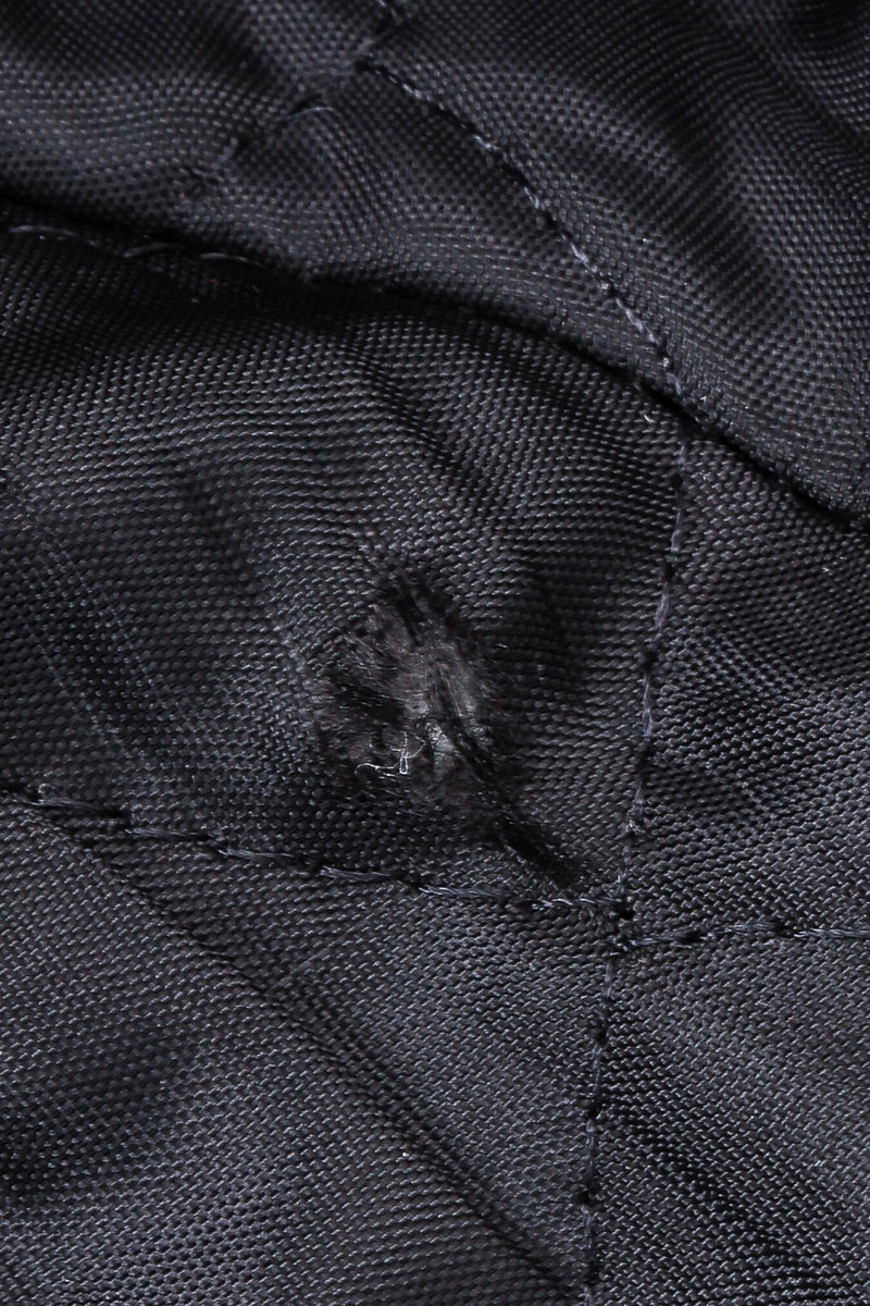 Vintage Zuzka Velvet Patchwork Shawl Collar Wrap Coat hole in lining