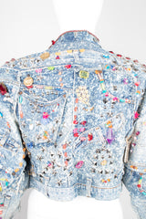 Tony Alamo Rare Embellished Jeweled Crop Denim Jacket