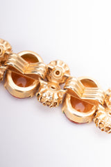 Vintage 60s Amber Crystal Jeweled Bracelet