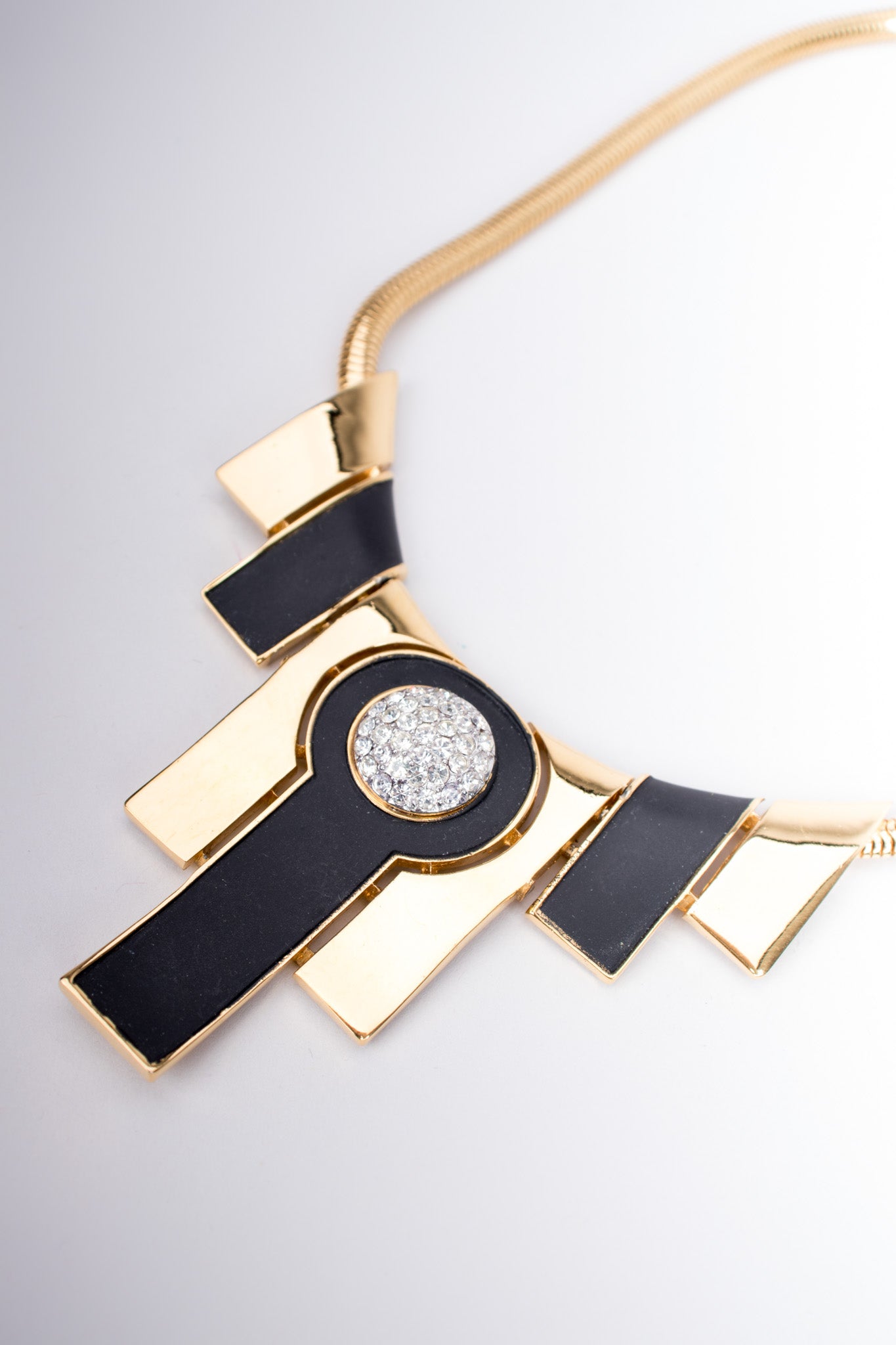 Trifari Art Deco Geometric Empire Collar Necklace