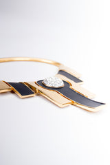 Trifari Art Deco Geometric Empire Collar Necklace