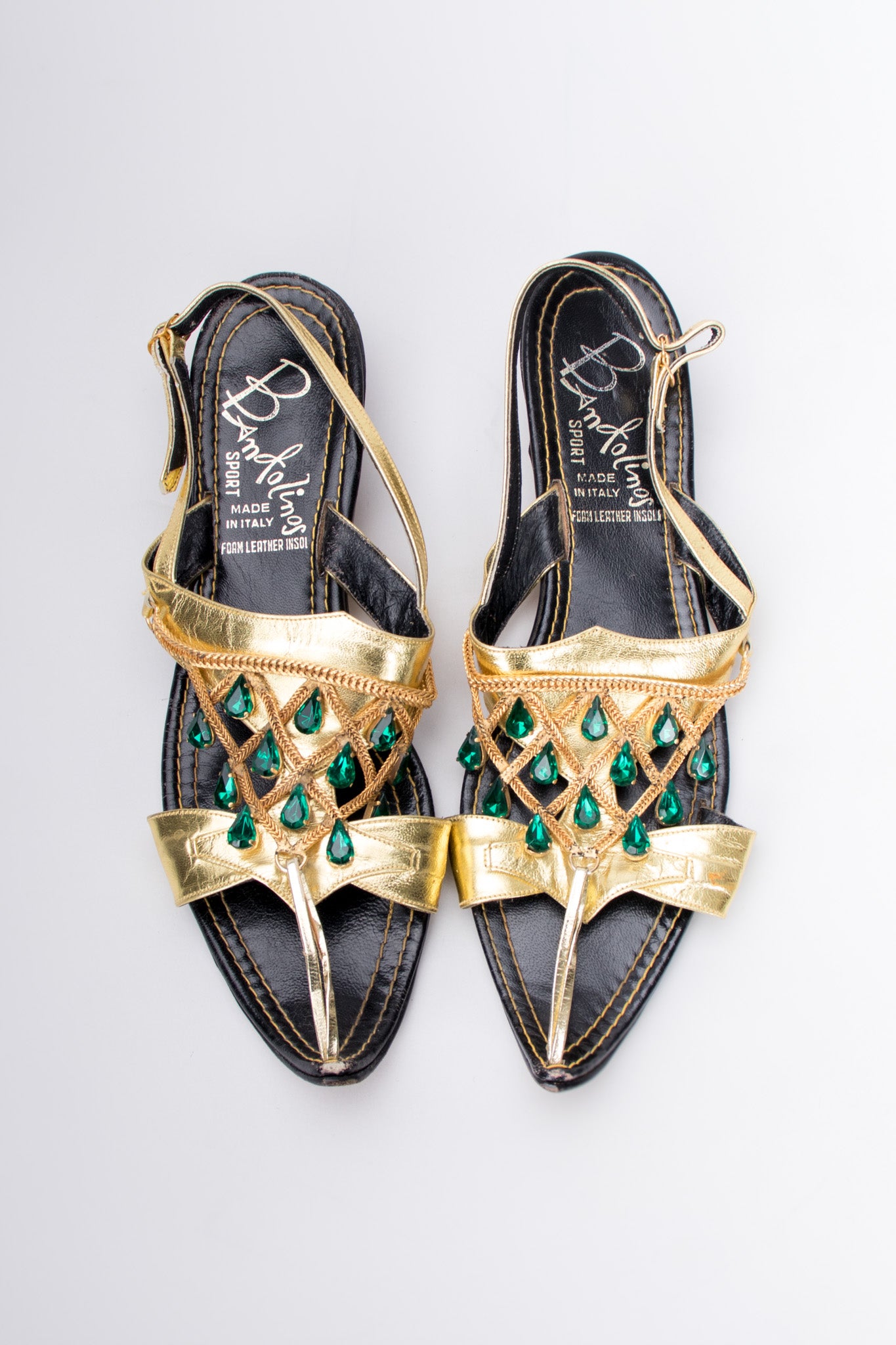 Bandolinos Vintage Jeweled Moroccan Babouche Slingback Sandals