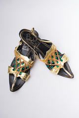 Bandolinos Vintage Jeweled Moroccan Babouche Slingback Sandals