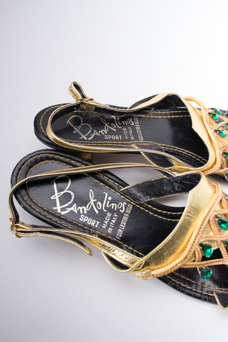 Bandolinos Vintage Jeweled Moroccan Babouche Slingback Sandals