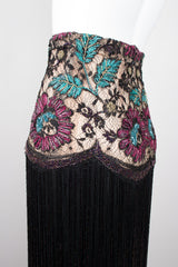 Vintage Victorian Embellished Lace Lampshade Fringe Skirt