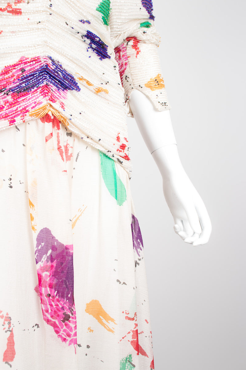 Metamorphsis Beaded Abstract Art Brushstroke Smear Dress