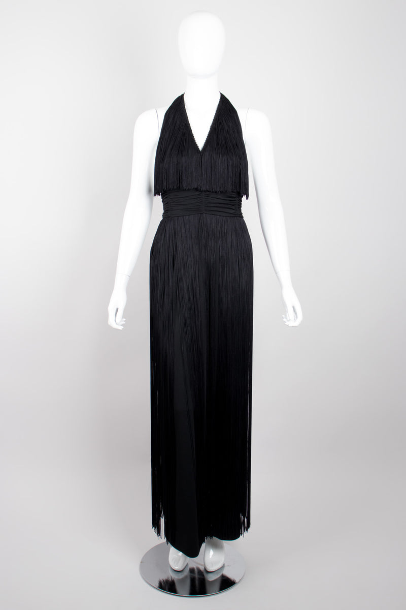 Lilli Diamond Vintage Halter Fringe Dress Recess Lilli Diamond Vintage Halter Fringe Dress Recess