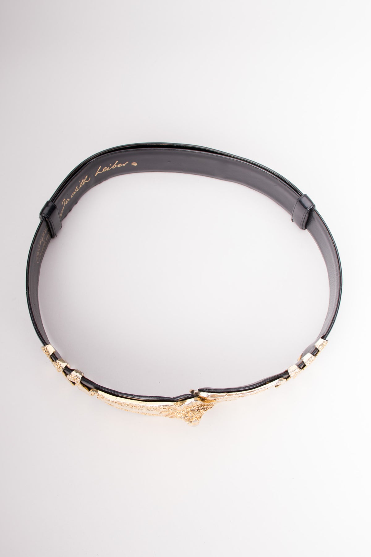 Judith Leiber Leather Lion Head Slide Belt – Recess