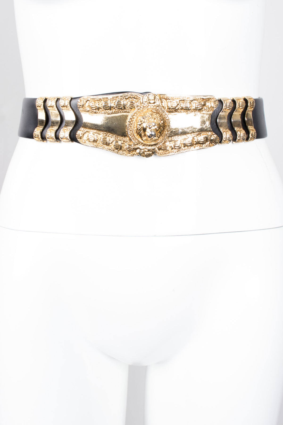 Judith Leiber Leather Lion Head Slide Belt – Recess display picture 1