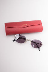 Cartier Madison C Rimless Wire Chrome Sunglasses