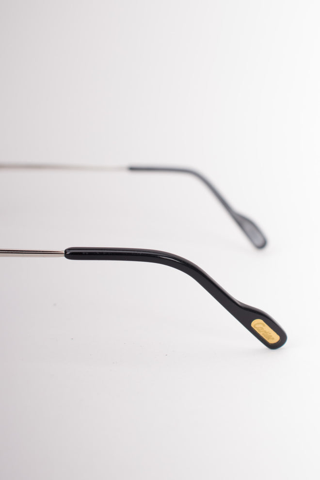 Cartier Madison C Rimless Wire Chrome Sunglasses