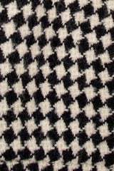 Chanel Wool Houndstooth Hook Front Jacket Blazer