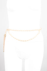 Chanel Signature Pearl Tassel Belt Necklace