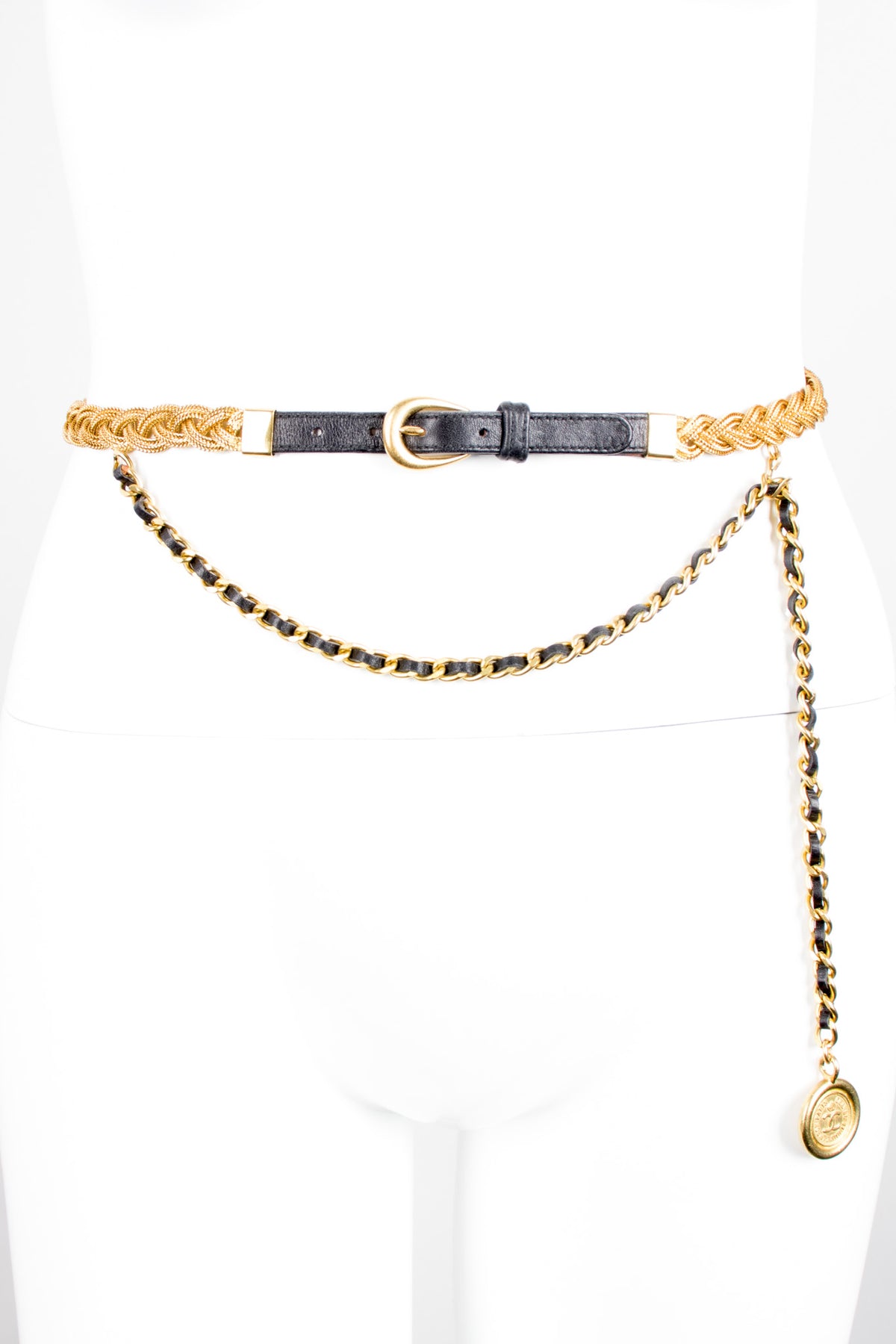Chanel Thin Braided Leather Chain Charm Belt – Recess display picture 1