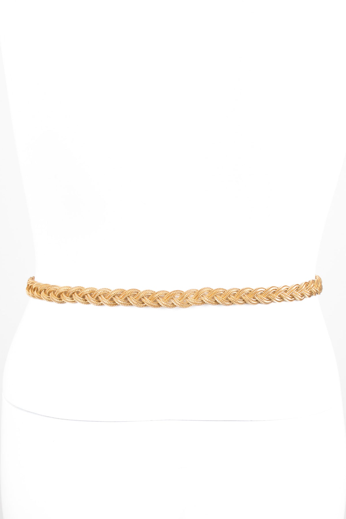 Chanel Thin Braided Leather Chain Charm Belt  Recess