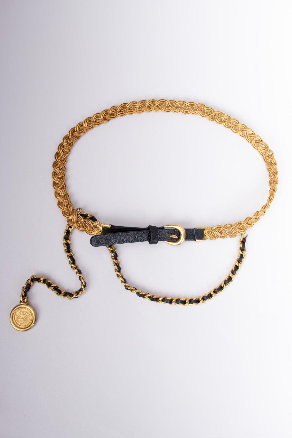 Chanel Thin Braided Leather Chain Charm Belt – Recess display picture 3