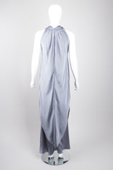 Pauline Trigere Vintage Layered Misty Silk Charmeuse Belted Dress