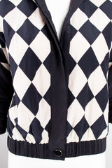 Ellen Tracy Silk Checker Gucci Bomber Jacket