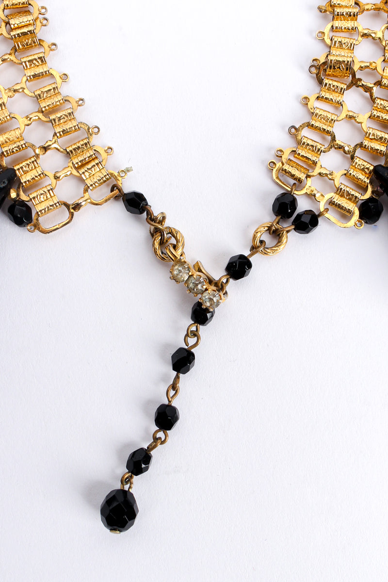 Vintage William de Lillo Cone Bib Ladder Necklace bead extender chain @ Recess LA