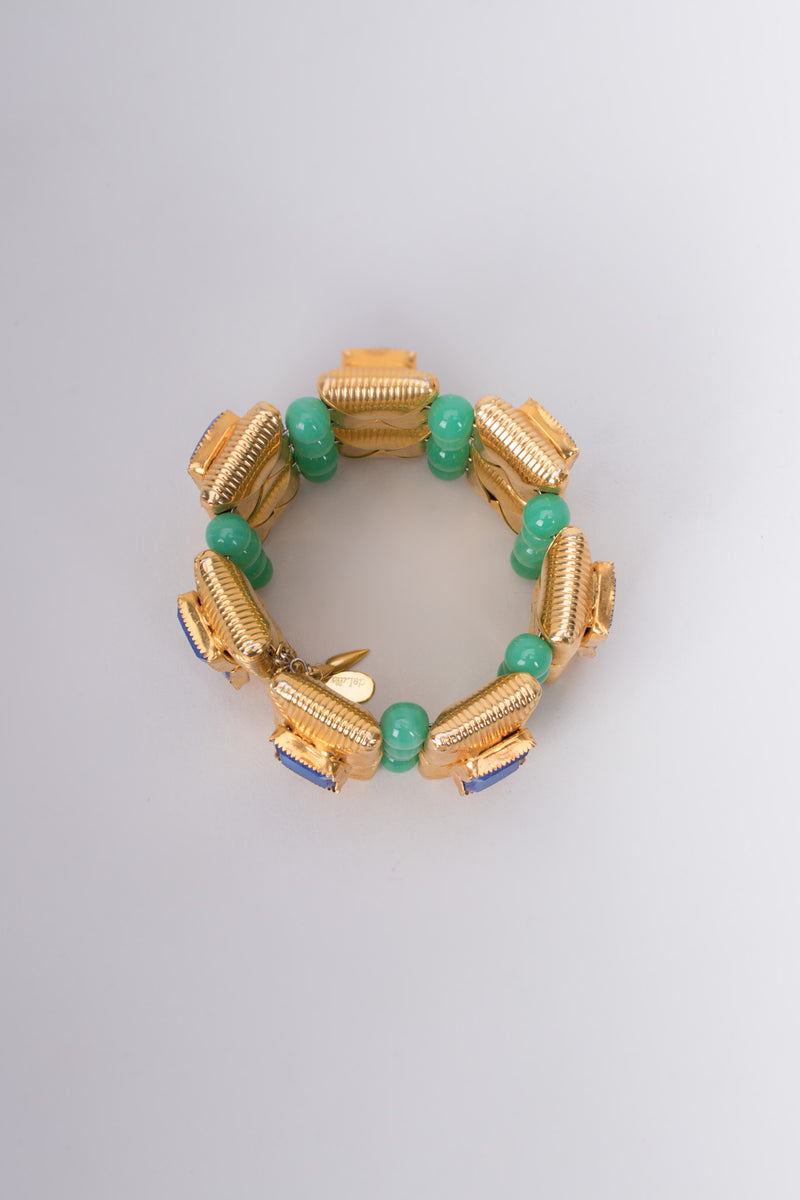 William de Lillo Vintage Jeweled Cuff Stretch Bracelet