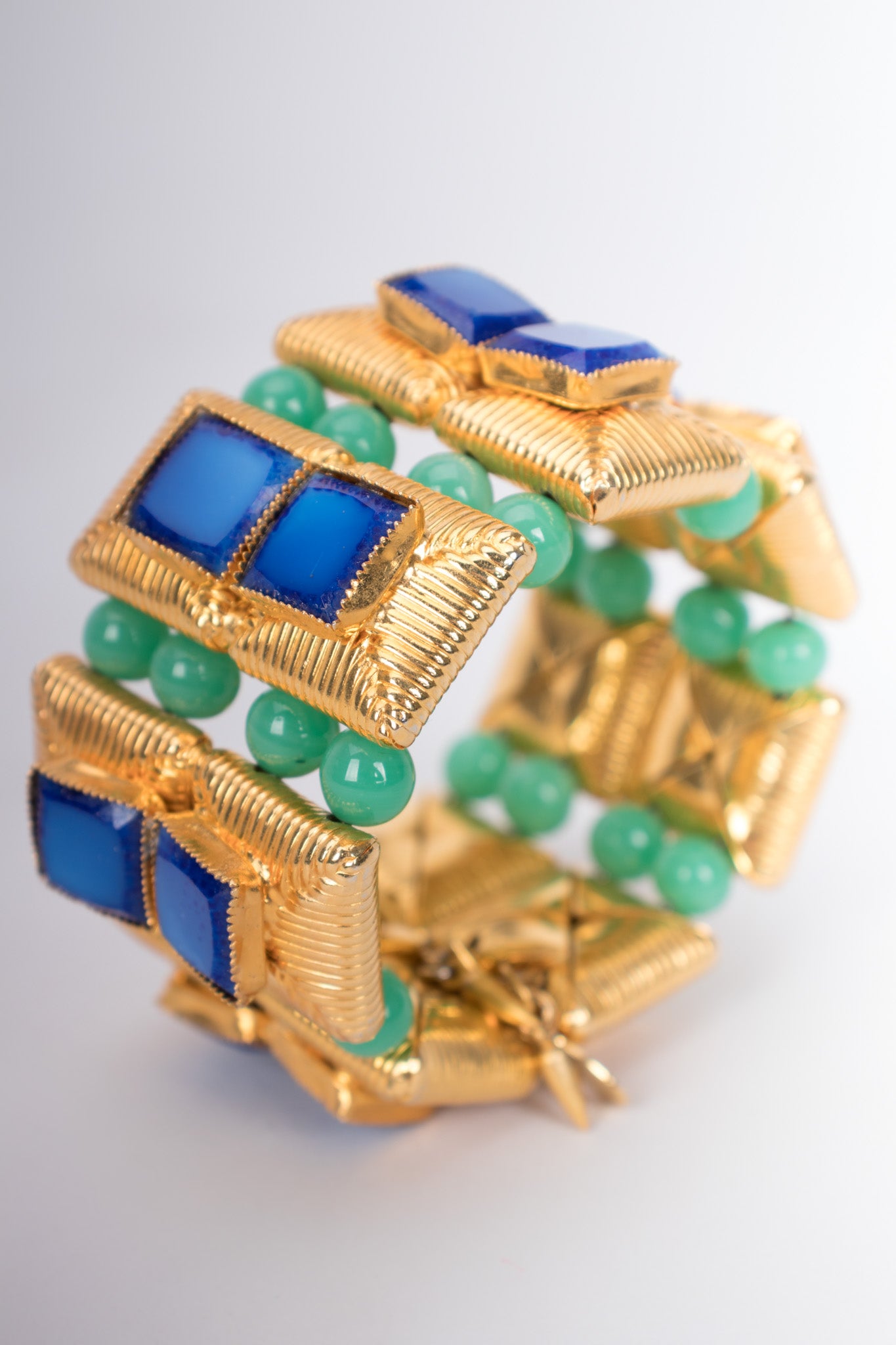William de Lillo Vintage Jeweled Cuff Stretch Bracelet