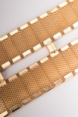 William de Lillo Gold Metal Snakeskin Hematite Belt